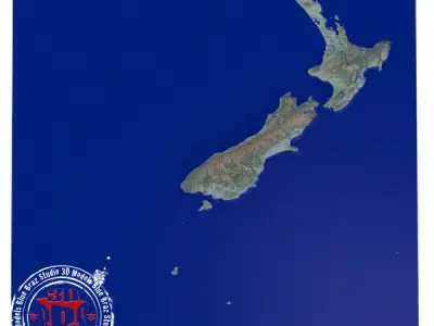 new zealand elevation 3D model