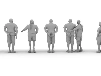 Fat Family  3D print model