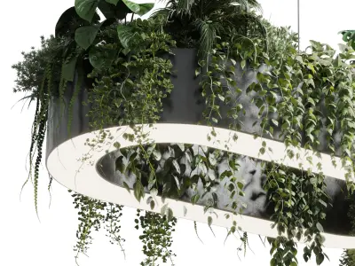 pot light - pendant plant light hanging 05 3D model