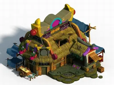 Game Gang Building - Intermediate Warehouse 01 3D model