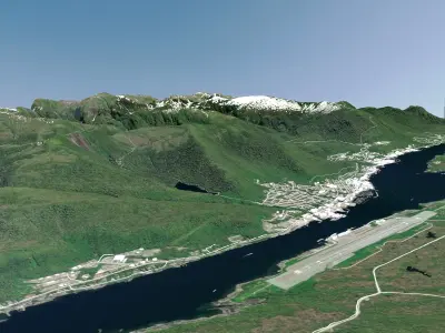 Cityscape Ketchikan  Alaska USA 3D model