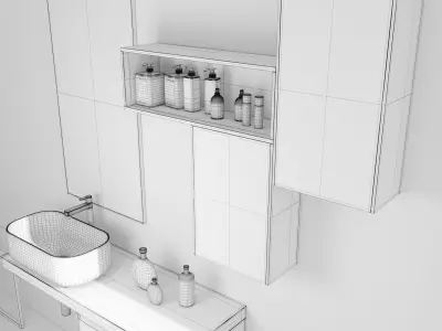 Bathroom furniture set Arcom eGo 3 3D model