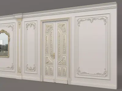 Wall Molding in Classic French style 54 3D model