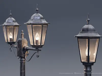 Classic LampPost - 3D model 3D model