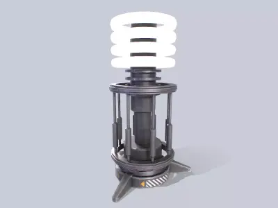 Sci fi lamp Low-poly 3D model order