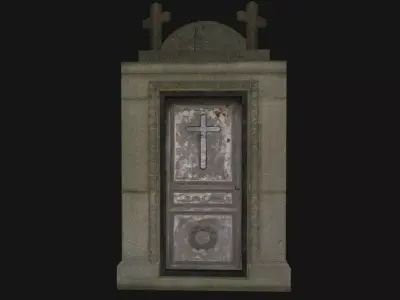 Cemetery Mausoleum  Low-poly 3D model