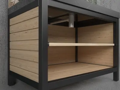 Bathroom vanity with mirror on top 3D model