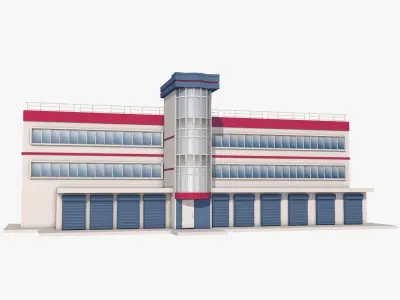 Warehouse industrial building 3D model