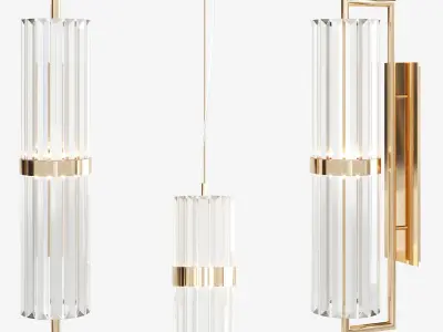 LUXXU LIBERTY SMALL PENDANT and LIBERTY II SMALL WALL 3D model
