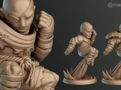 CUTE Street Fighter - SAGAT 3D print model