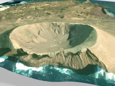 Island Alegranza Canary Islands Spain 3D model