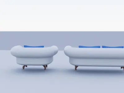 Sofa standart 3D model