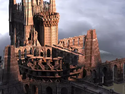 Celts Overlord Fortress Kit bash 4 3D model