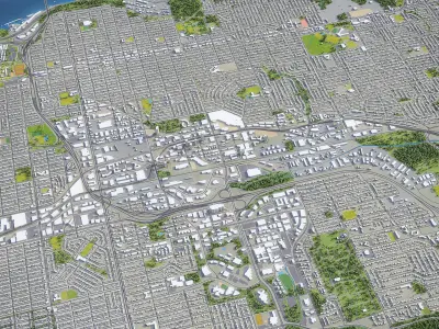 Burnaby - City 3D Model Low-poly 3D model