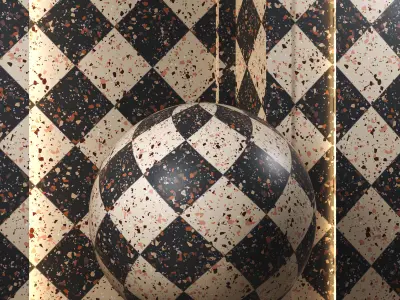 4K Terrazzo Tiles Texture 01 - Bulletproof PBR Seamless Material Texture