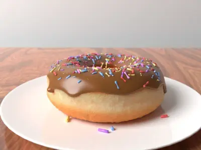 Chocolate Donut Model 3D model