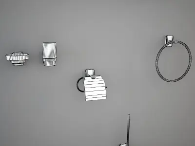 Generic Bath Accessories set 3D model