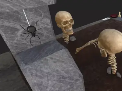 FunnyTomb Low-poly 3D model