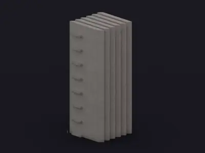 Brutalist Vent Grille 18 Low-poly 3D model