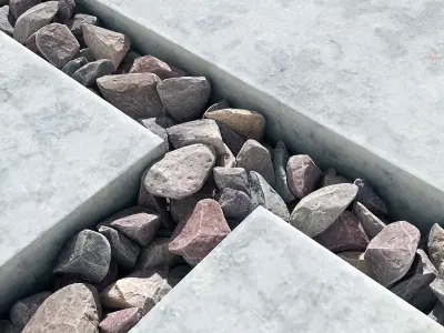 Title gravel pebble 3D model