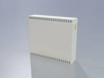 Cable distribution cabinet two-door rotary handle 1000x1130x315 Low-poly 3D model