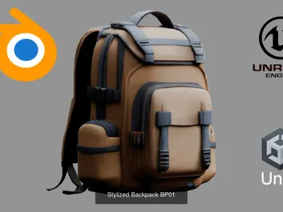 Sci-Fi Stylized Backpack Pack - Futuristic and Cyberpunk Bags