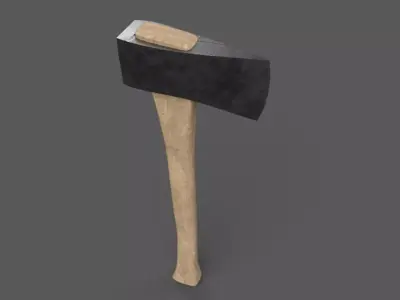 Felling Axe Low-poly 3D model