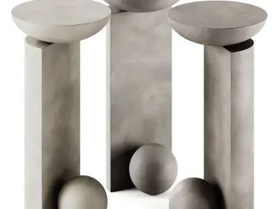 Coito Sculptural Side Table by Pedro Paulo Venzon 3D model