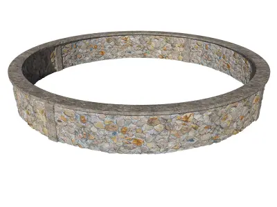 Ultra realistic Stone fence  3D model