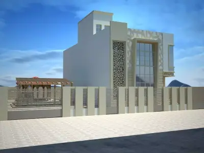 Modern Villa Facade Design Project A105 SketchUp Free 3D model