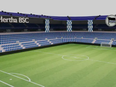 Hertha BSC Football Stadium Low-poly 3D model