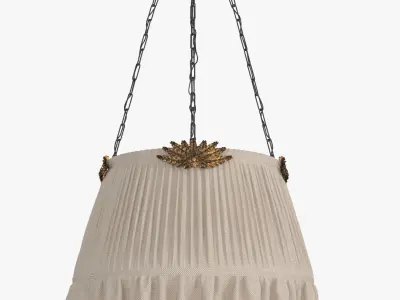 Vintage Bedroom Fabric Pendant 3D model