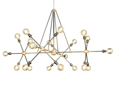 Modfrugal DIY brass chandelier 3D model