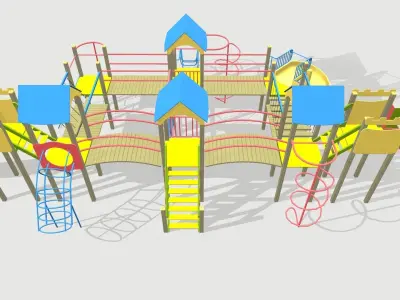 Playground for kids 3D model 25