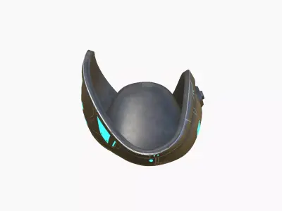 SciFi Pirate Hat A07 - Futuristic Character Design Low-poly 3D model