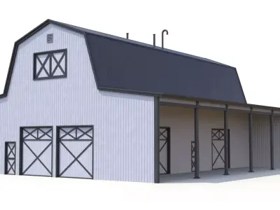 Farm Barn 18 PBR Low-poly 3D model