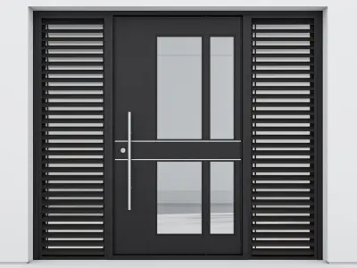 Aluminium door 196 3D model