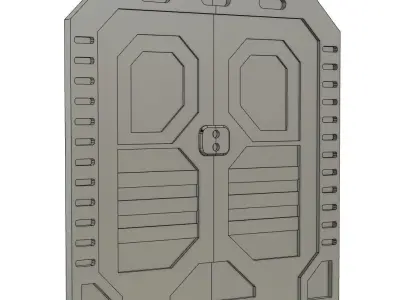 Sci-Fi Themed door 3D print model