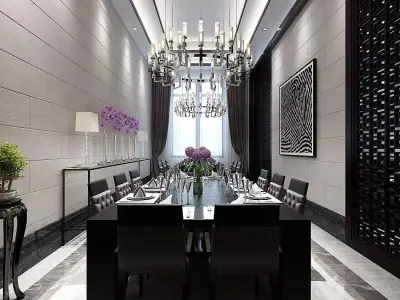Business Restaurant - Coffee - Banquet  32 3D model
