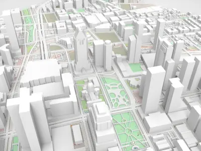 Cityscape Montreal Quebec Canada 3D print model 3D print model