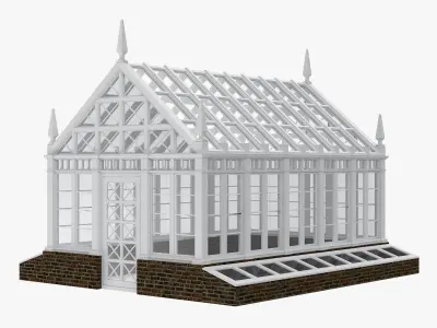 Beautiful Garden Greenhouse 3D model