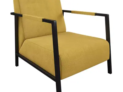LOUNGE CHAIR WAKASAN YELLOW 3D model