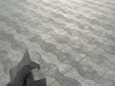 Paving stone dumbbell 3D model