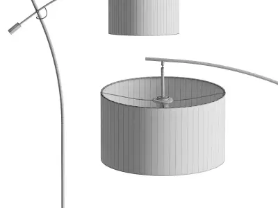 Possini Euro Raymond Warm Gold Adjustable Boom Arc Floor Lamp 3D model