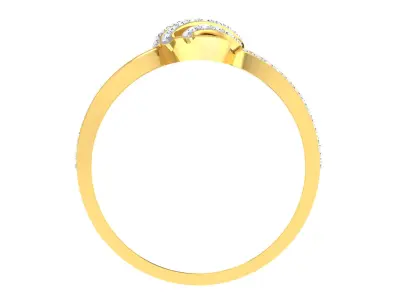 Light Weight Gold Diamond Rings-R-4134 3D print model