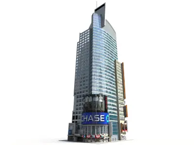  Times Square 24 Low Poly Building Bundle 