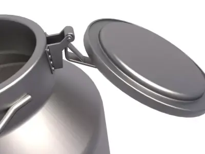 Aluminum Milk Bucket 3D model