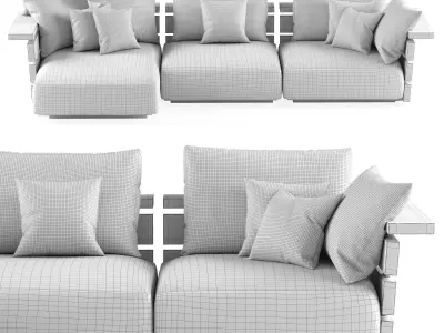 Flexform Ontario Sofa 3D model