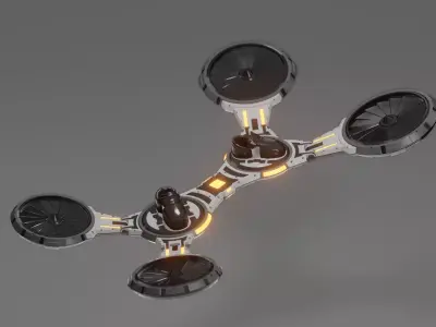 Flying Board Low-poly 3D model