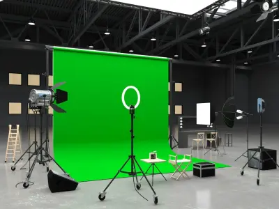 Warehouse Photo Studio 3D model